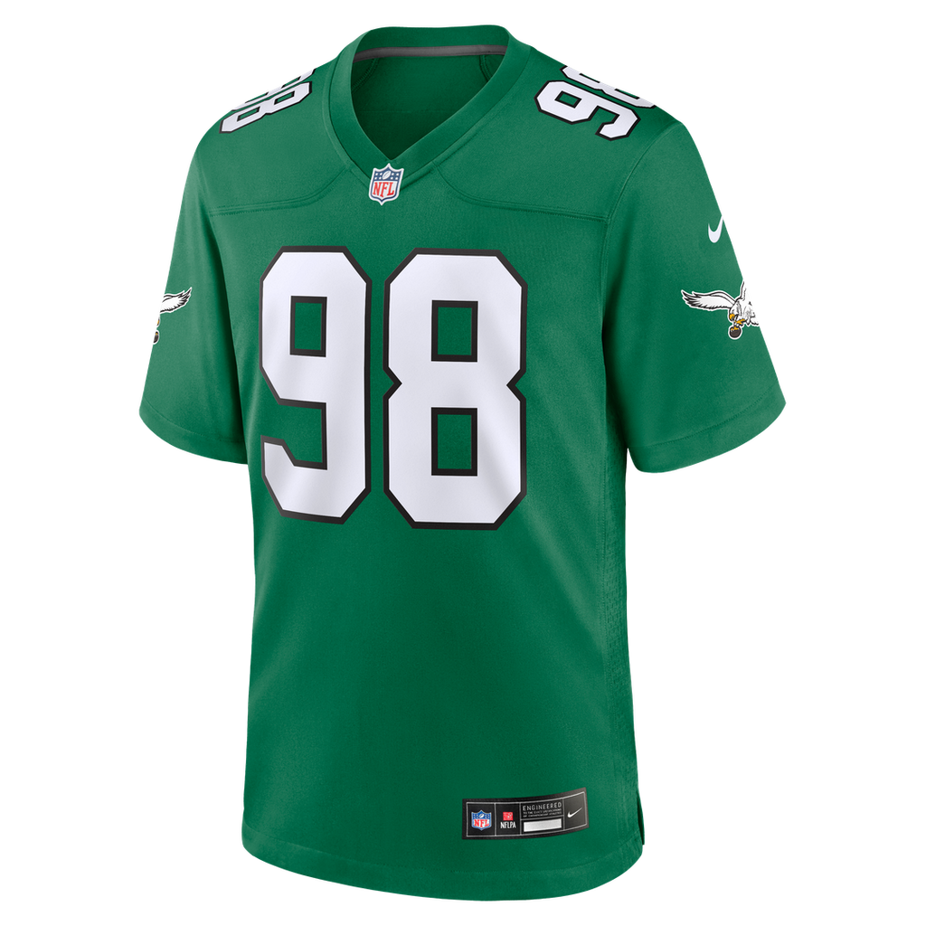 Philadelphia Eagles Jalen Carter Nike Midnight Green Team Game Jersey product image 12, provided for visual reference and