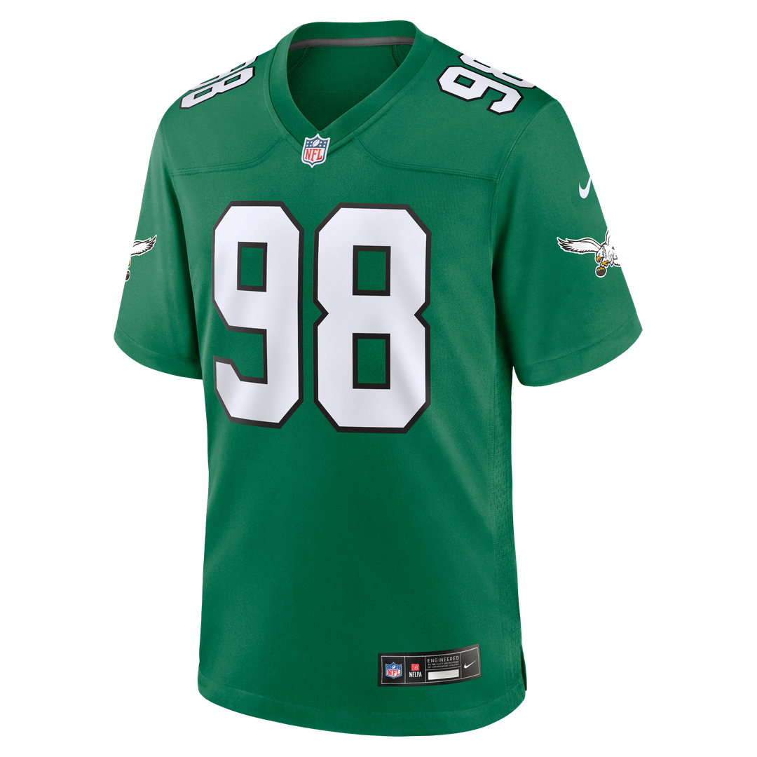 Philadelphia Eagles Jalen Carter Nike Midnight Green Team Game Jersey product image 12, provided for visual reference and