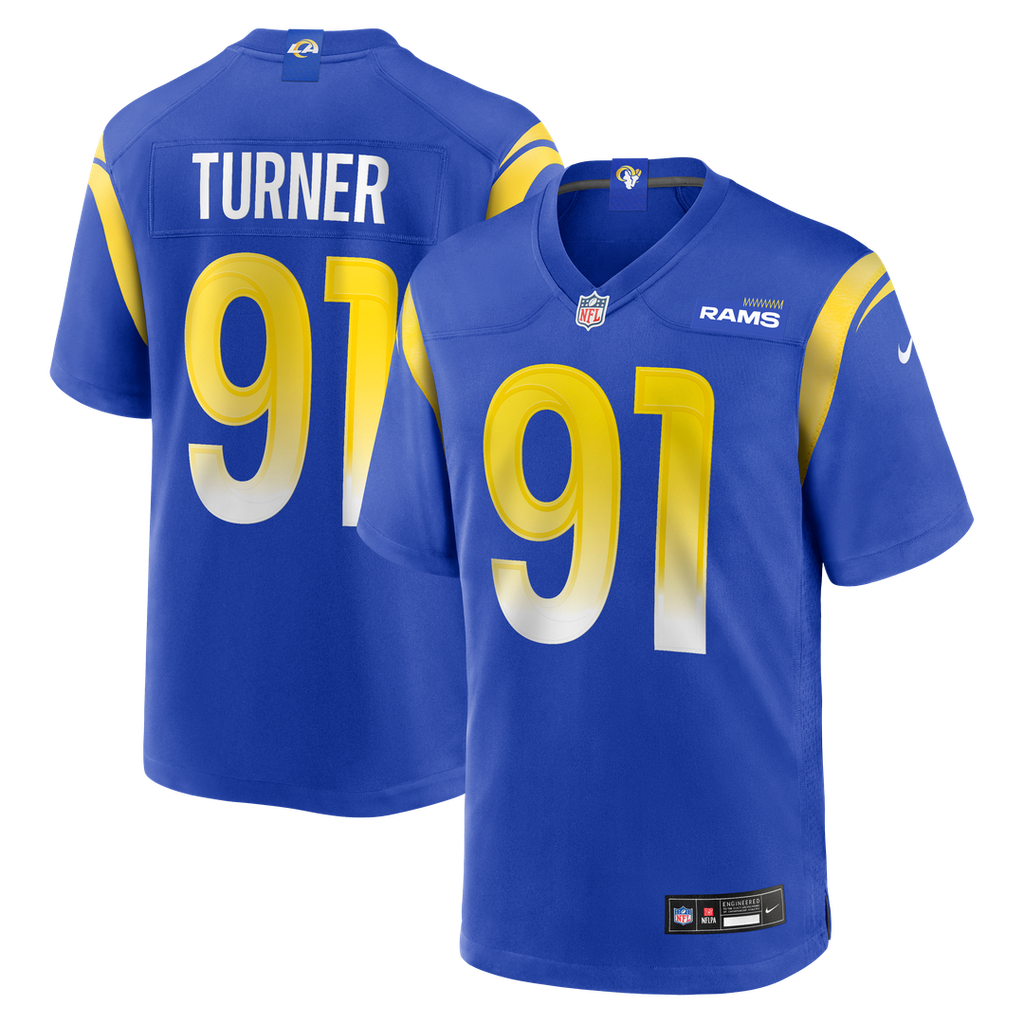 Los Angeles Rams Kobie Turner Nike Royal Home Game Jersey product image 1, provided for visual reference and product detail