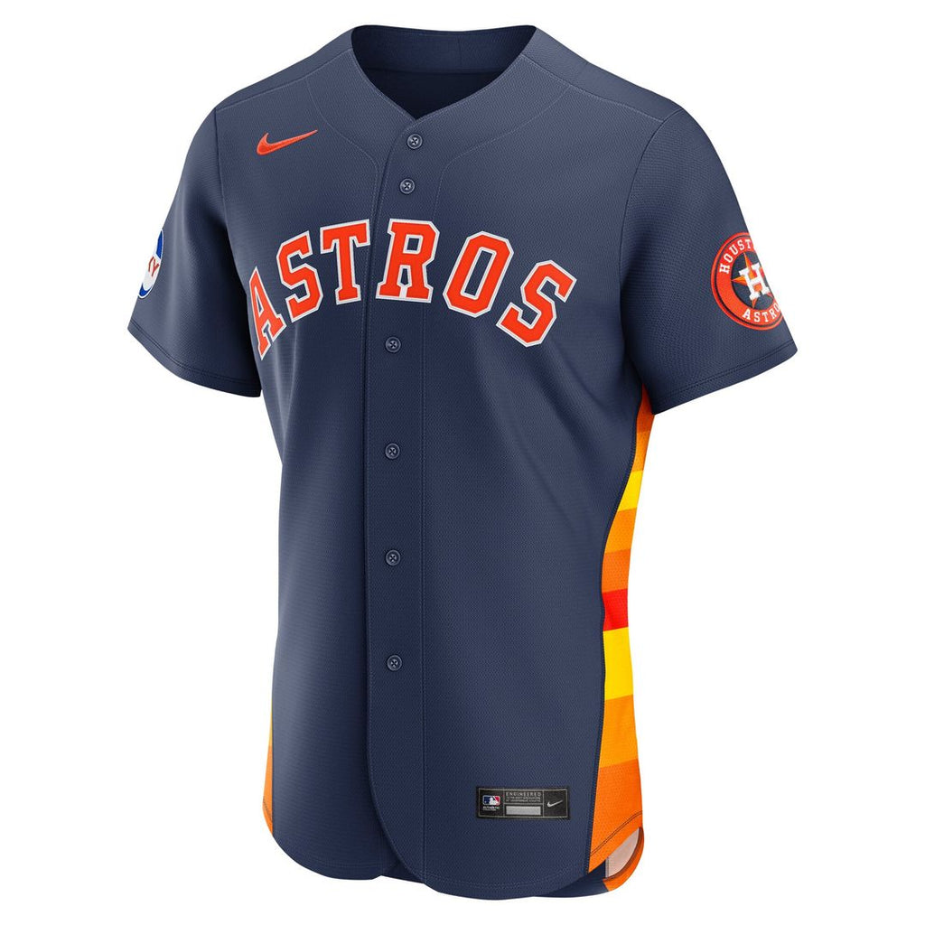 Houston Astros Nike Navy Alternate Sponsor Patch Authentic Jersey product image 5, provided for visual reference and product