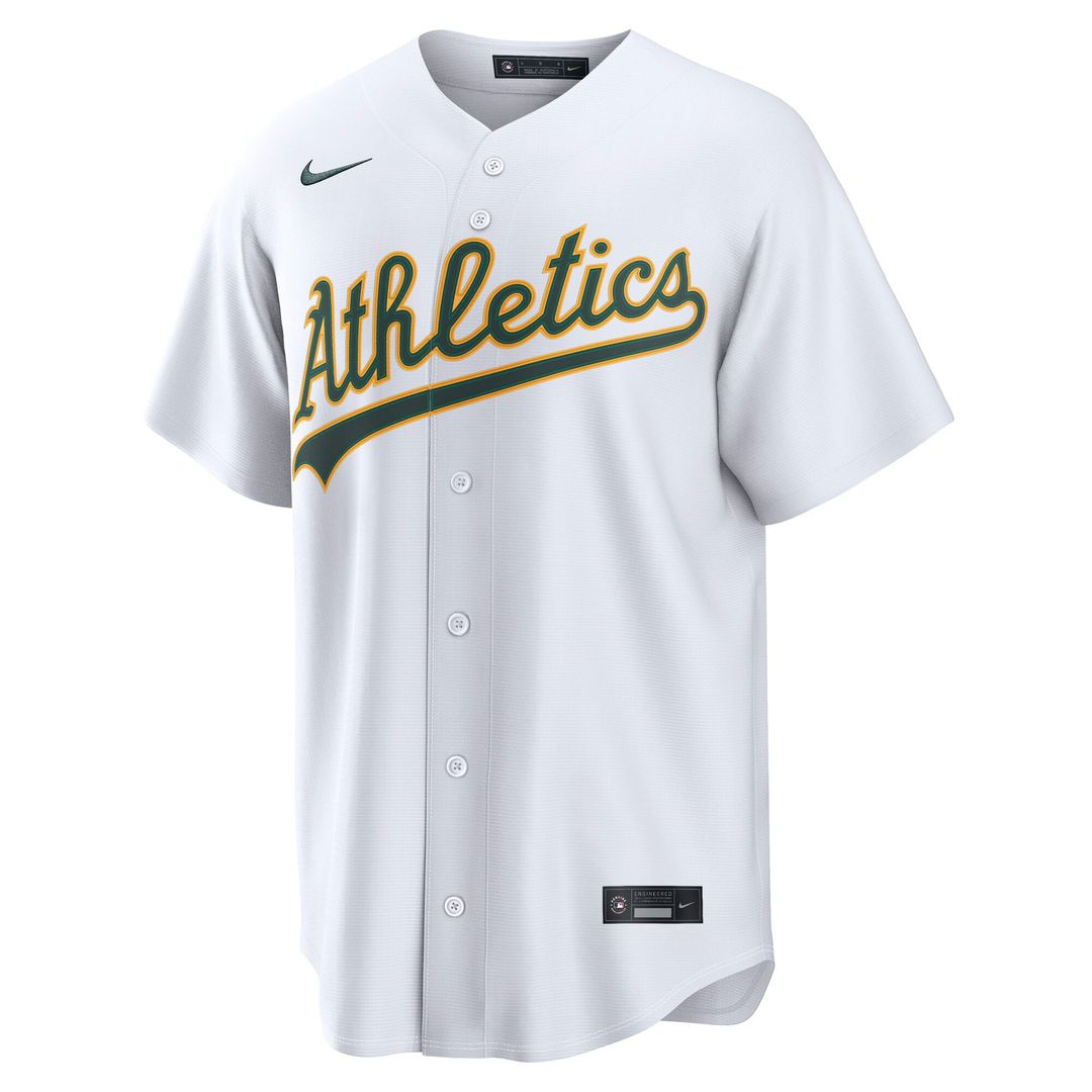 Athletics Nike White Home Replica Jersey product image 2, provided for visual reference and product detail review