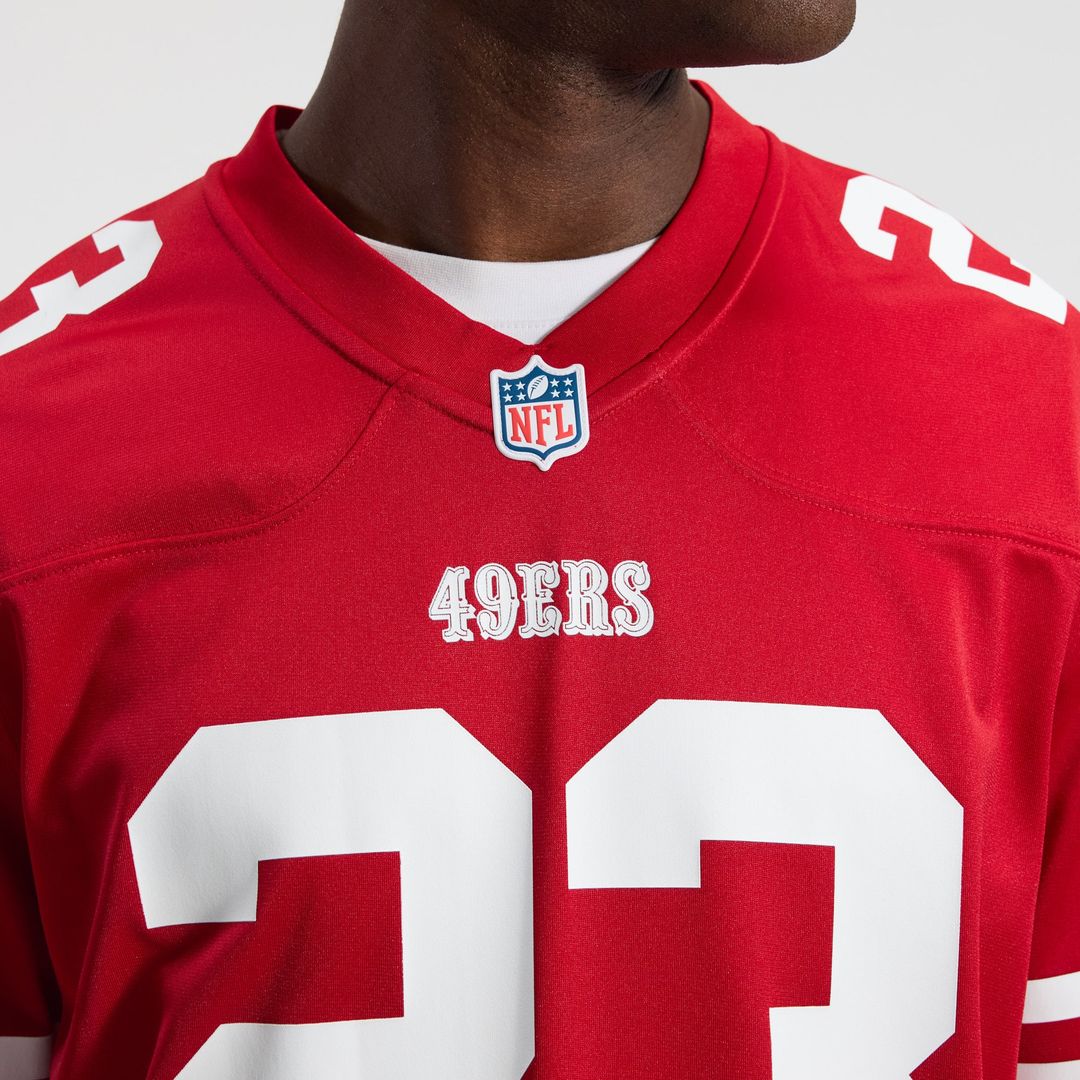 San Francisco 49ers Christian McCaffrey Nike White Game Player Jersey product image 31, provided for visual reference and