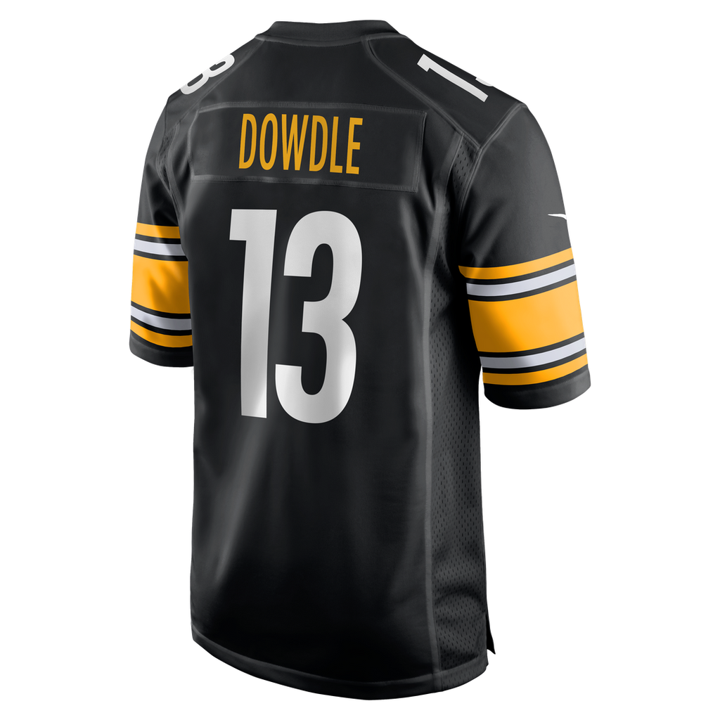 Pittsburgh Steelers Rico Dowdle Nike Black Game Jersey product image 3, provided for visual reference and product detail