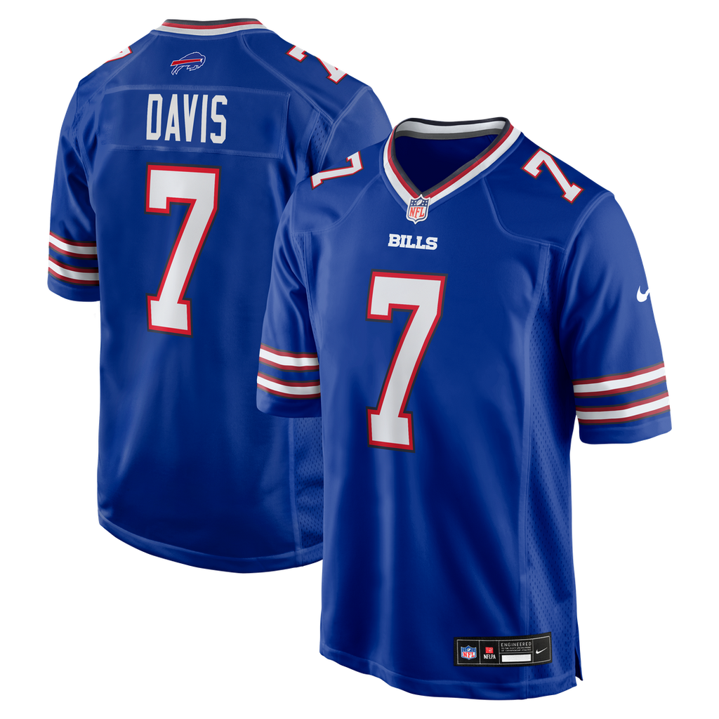 Buffalo Bills Ray Davis Nike Royal Team Game Jersey product image 1, provided for visual reference and product detail review