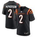 Cincinnati Bengals Evan McPherson Nike Black Game Jersey product image 1, provided for visual reference and product detail