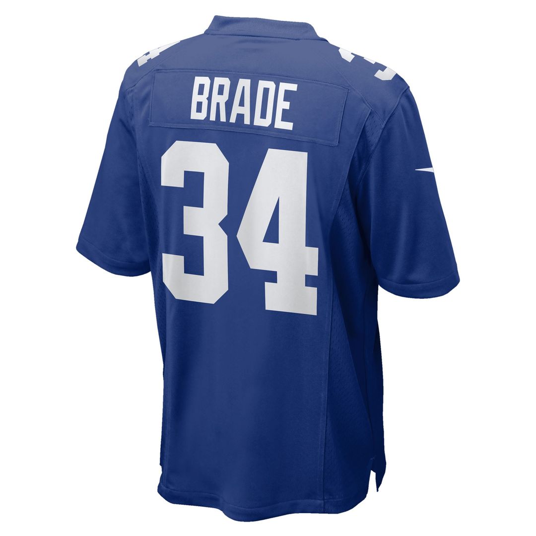 New York Giants Beau Brade Nike Royal Team Game Jersey product image 3, provided for visual reference and product detail