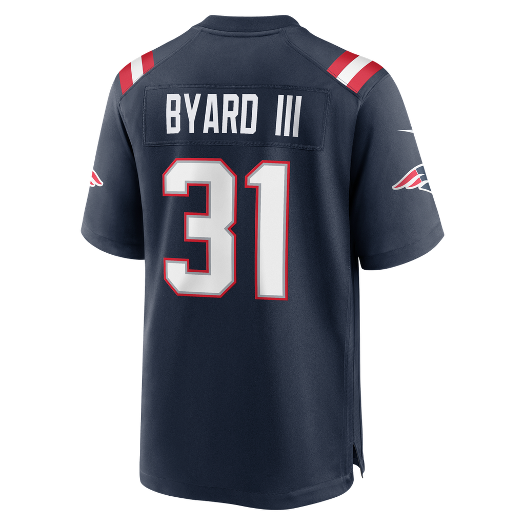 New England Patriots Kevin Byard III Nike Navy Team Game Jersey product image 5, provided for visual reference and product
