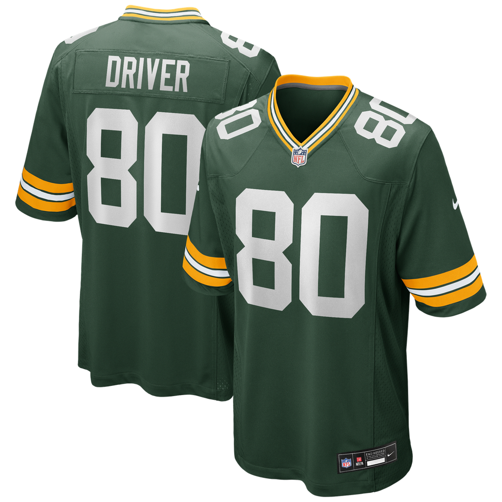 Green Bay Packers Donald Driver Nike Green Game Retired Player Jersey product image 1, provided for visual reference and