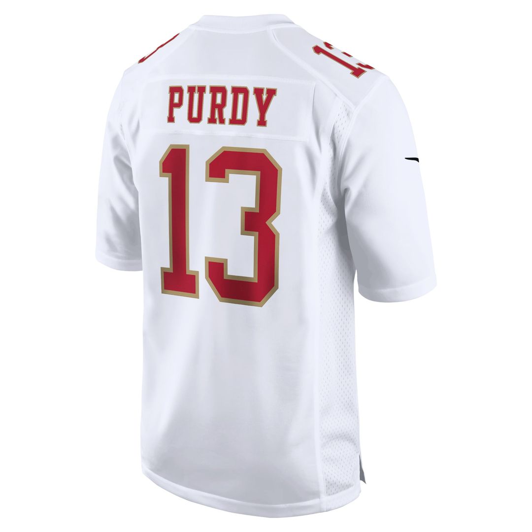 San Francisco 49ers Brock Purdy Nike Tundra White Fashion Game Jersey product image 6, provided for visual reference and