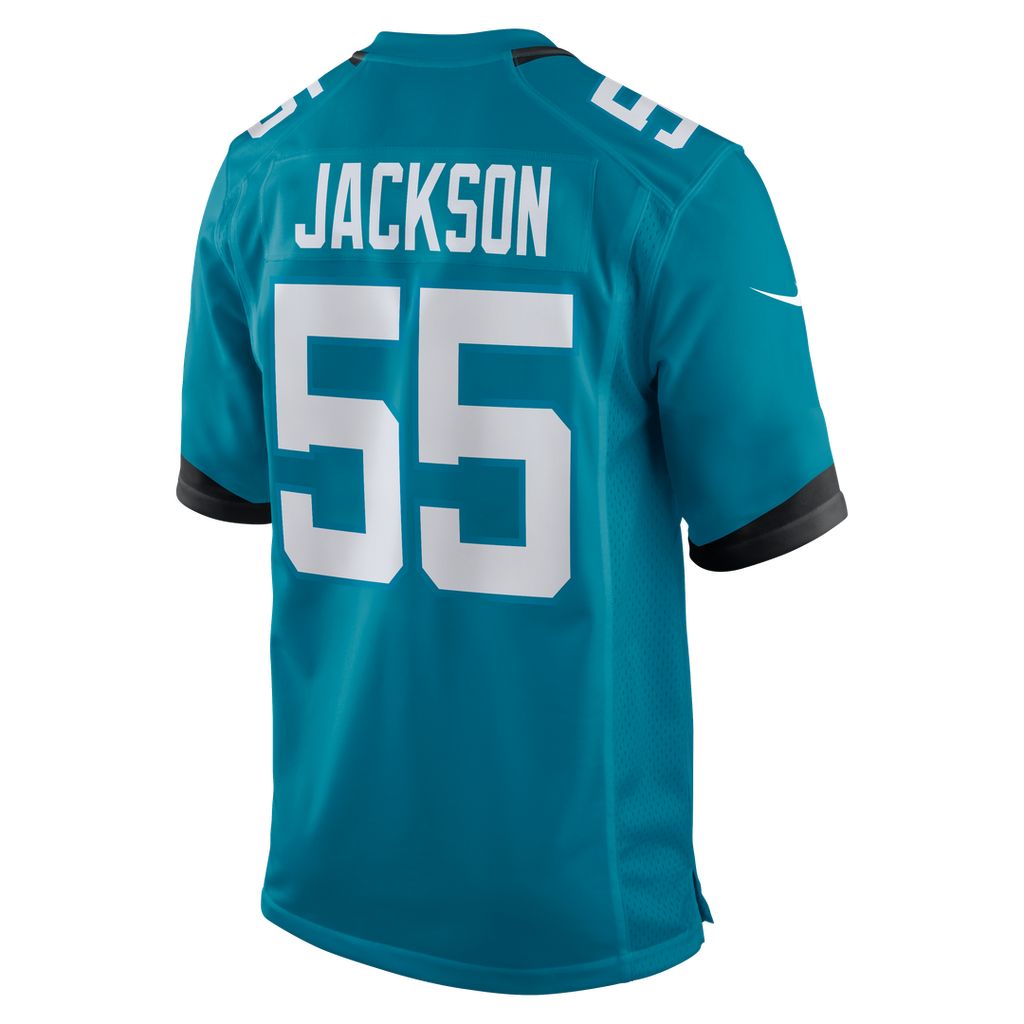 Jacksonville Jaguars Dequan Jackson Nike Teal Game Jersey product image 3, provided for visual reference and product detail