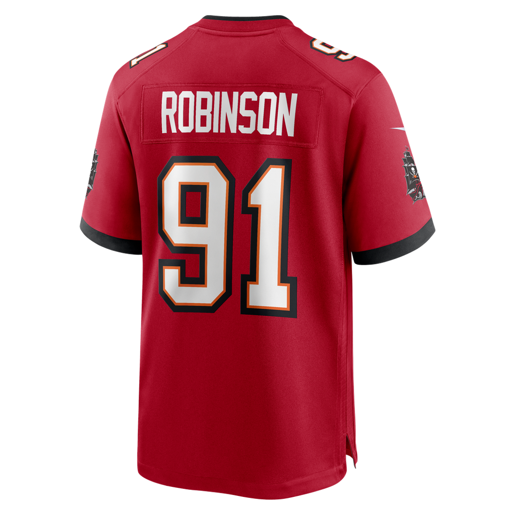 Tampa Bay Buccaneers A'Shawn Robinson Nike Red Team Game Jersey product image 5, provided for visual reference and product