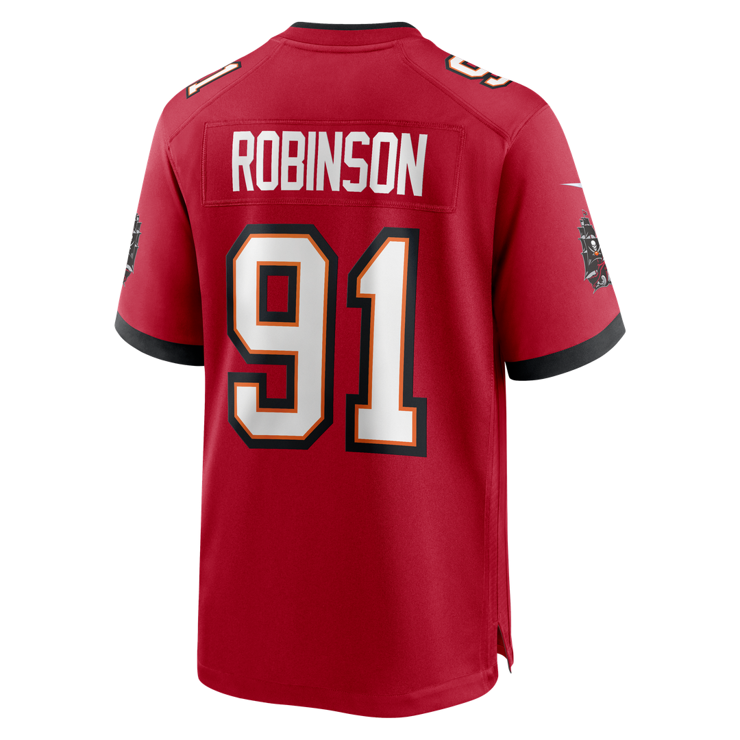 Tampa Bay Buccaneers A'Shawn Robinson Nike Red Team Game Jersey product image 5, provided for visual reference and product