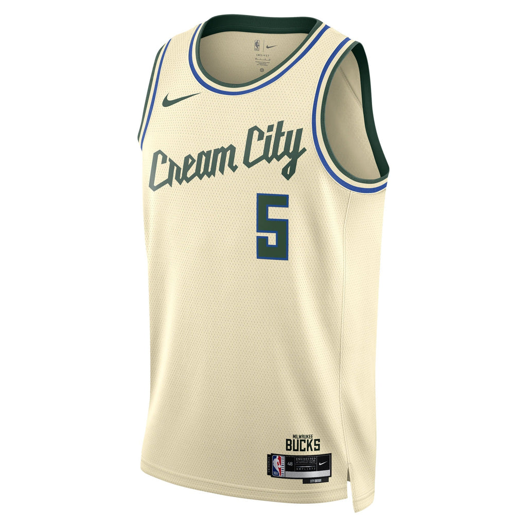 Milwaukee Bucks Nike 2025/26 City Edition Swingman Jersey - Cream - Gary Trent Jr. - Unisex product image 3, provided for