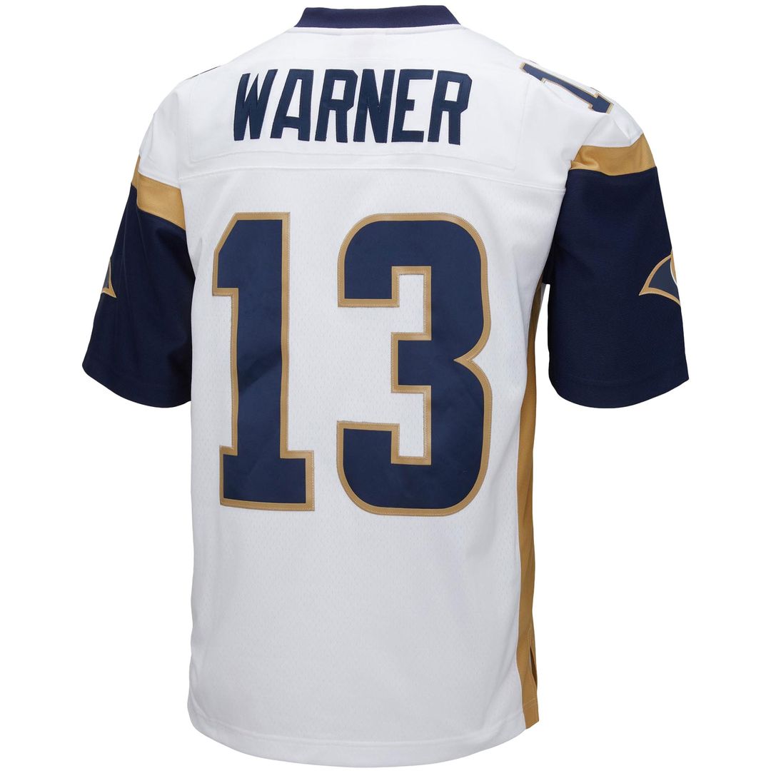 Los Angeles Rams Kurt Warner Mitchell & Ness White Big & Tall 2001 Retired Player Replica Jersey product image 3, provided