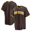 San Diego Padres Nike Brown Road Replica Jersey product image 1, provided for visual reference and product detail review