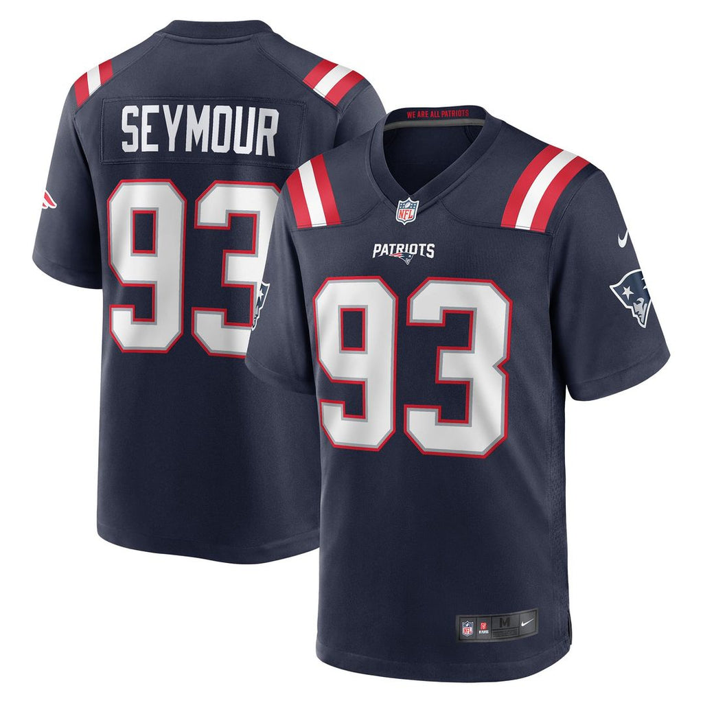 New England Patriots Richard Seymour Nike Navy Retired Player Game Jersey product image 1, provided for visual reference and
