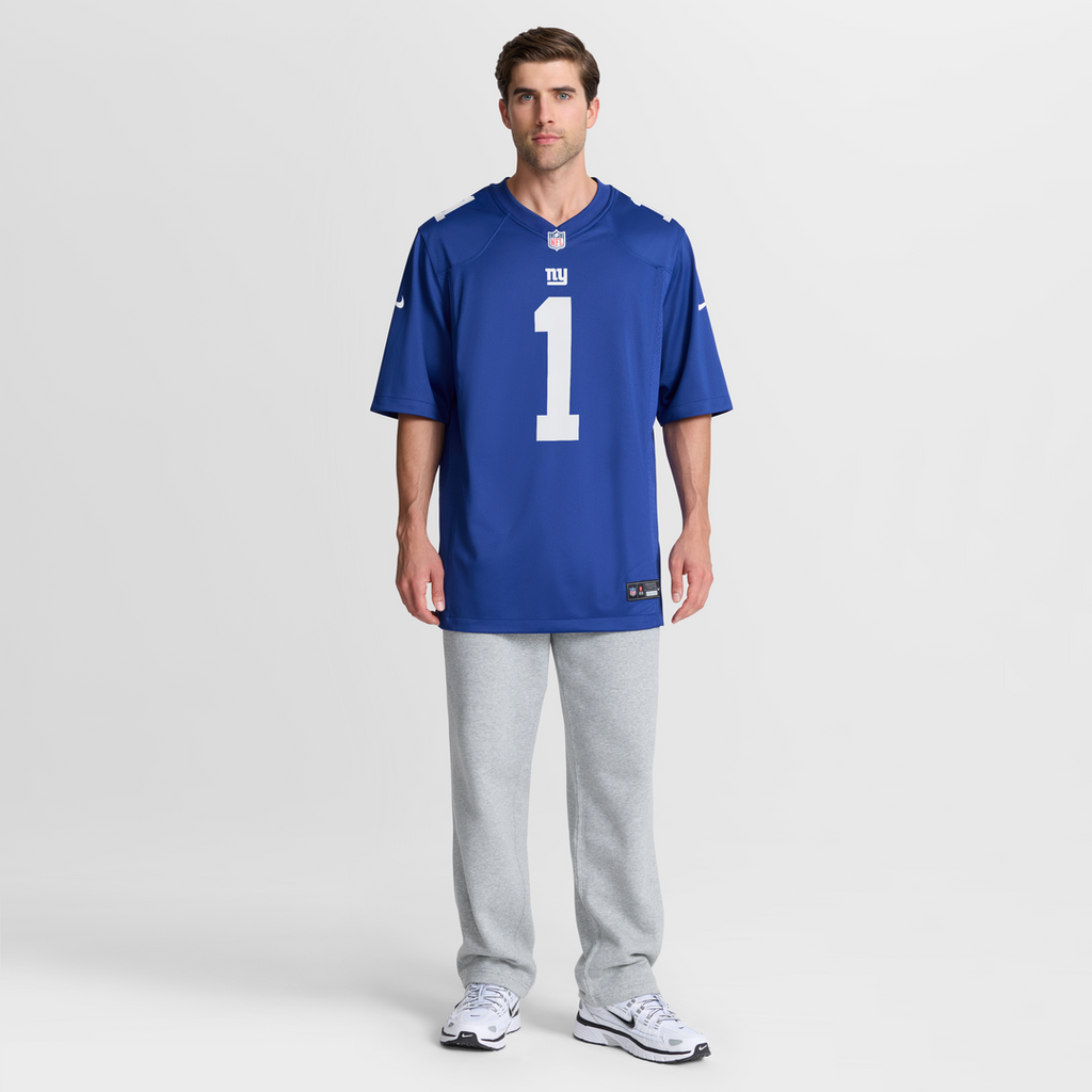 New York Giants Malik Nabers Nike Royal Player Game Jersey product image 7, provided for visual reference and product detail
