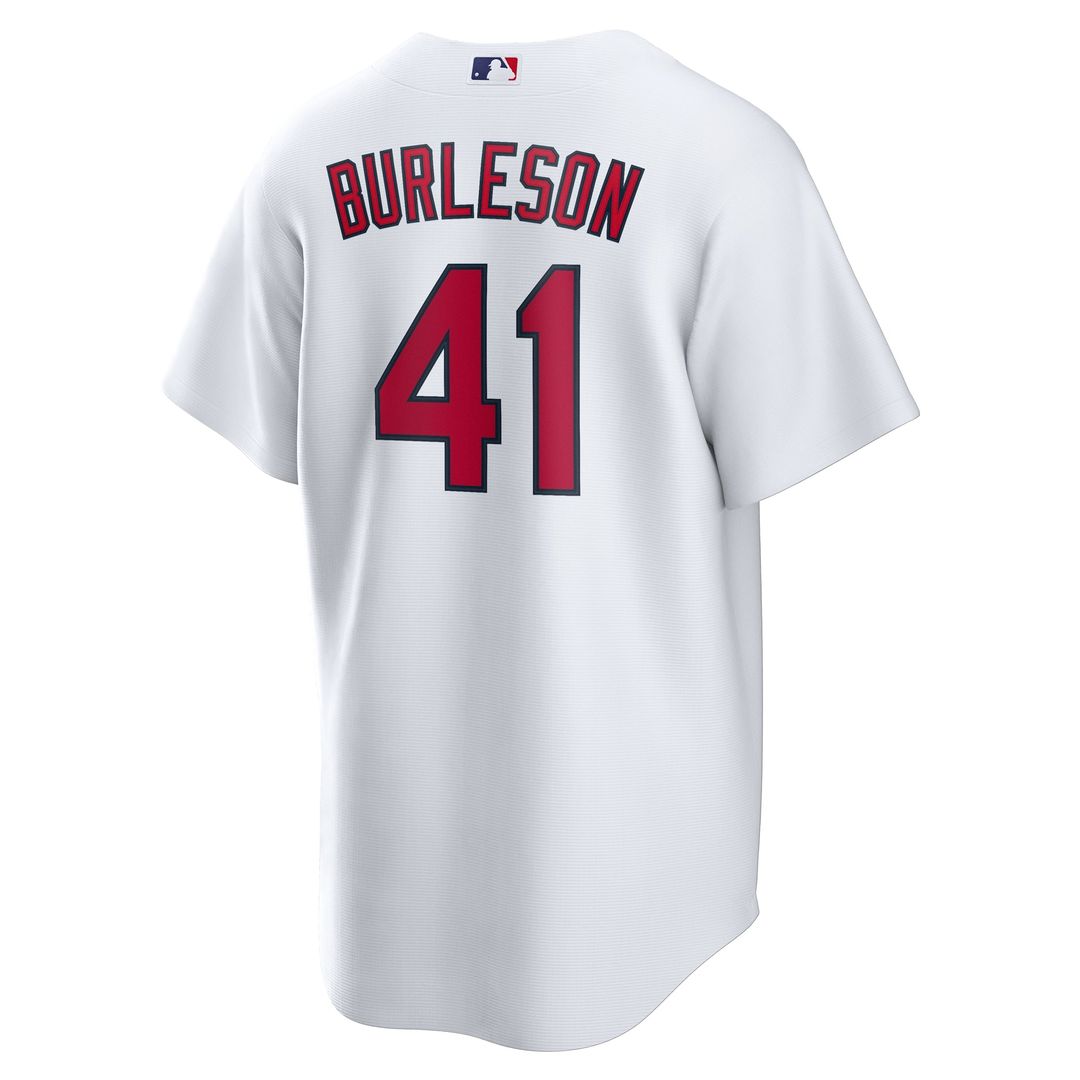 St. Louis Cardinals Alec Burleson Nike White Home Replica Jersey product image 3, provided for visual reference and product