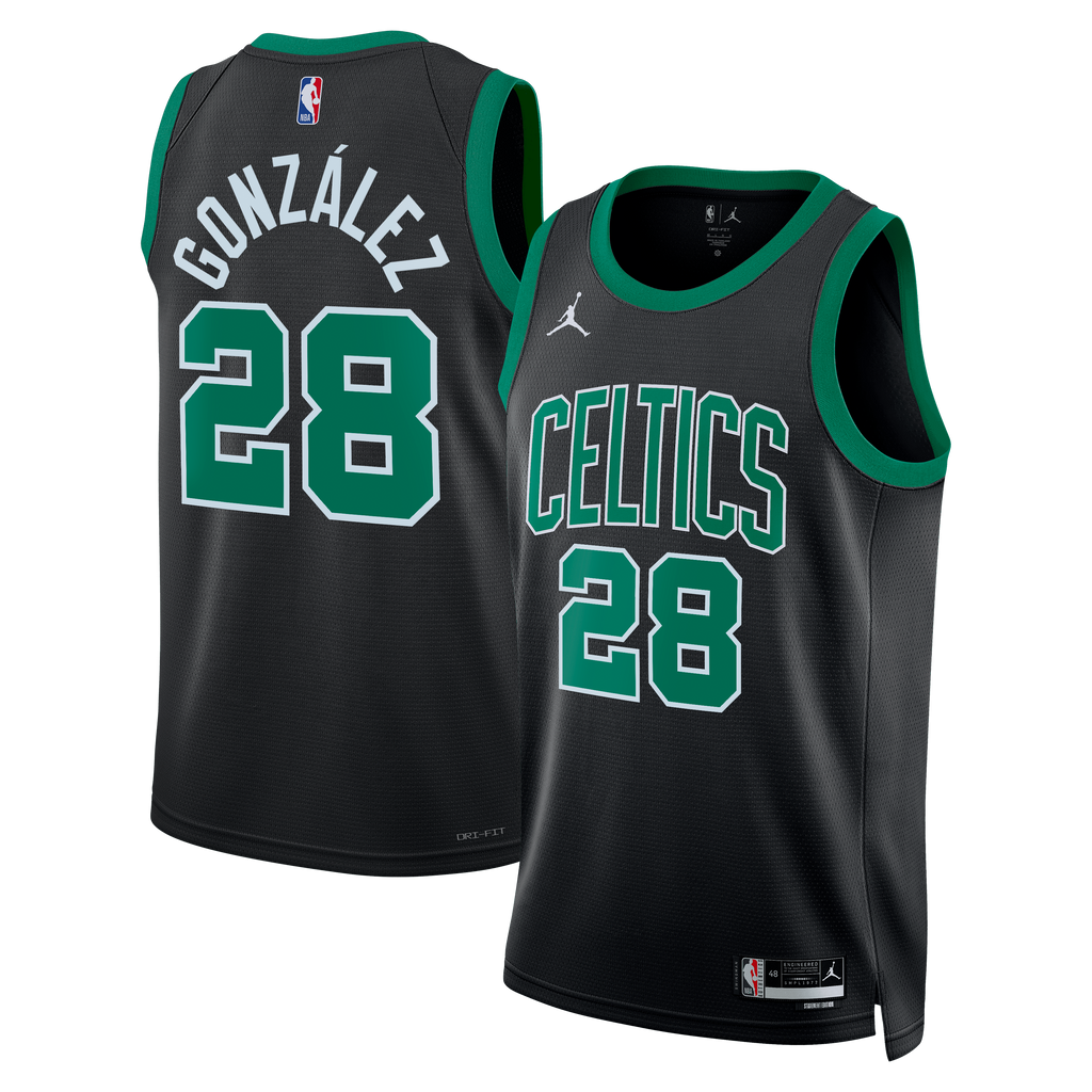 Boston Celtics Jordan Brand Statement Edition Swingman Jersey - Black - Hugo González - Unisex product image 2, provided for
