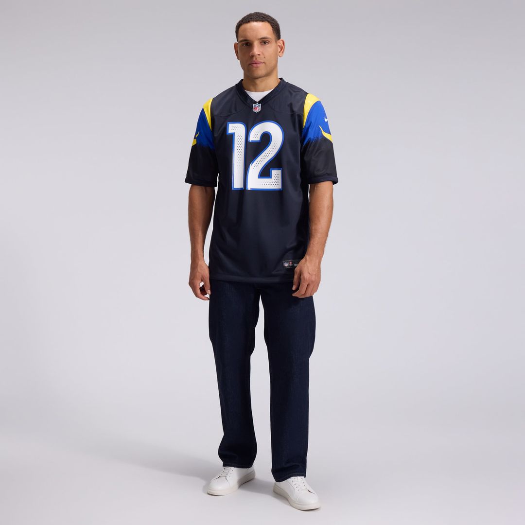 Los Angeles Rams Puka Nacua Nike Dark Blue Rivalries Collection Game Jersey product image 4, provided for visual reference