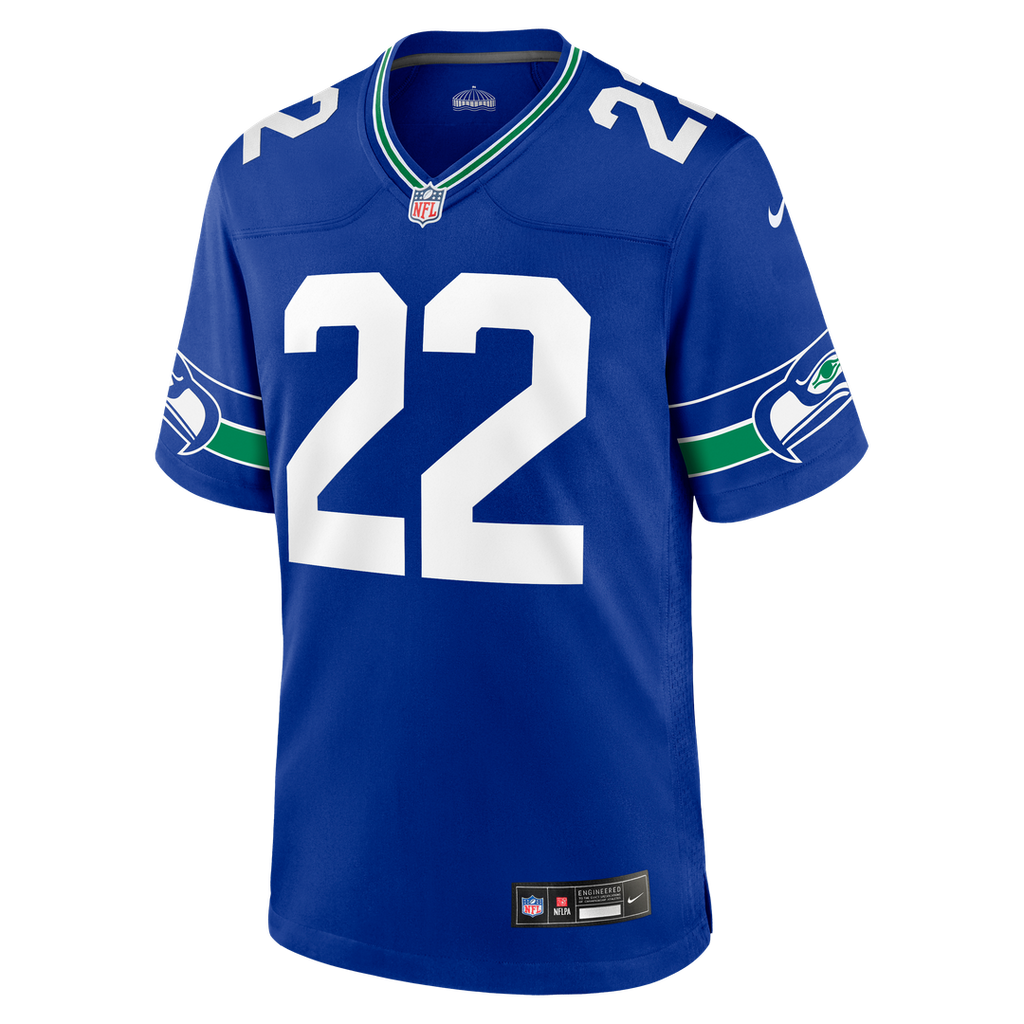Seattle Seahawks Rashid Shaheed Nike Royal Alternate Game Jersey product image 2, provided for visual reference and product