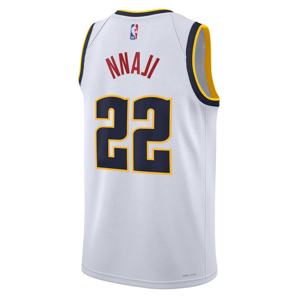 Denver Nuggets Nike Association Edition Swingman Jersey - White - Zeke Nnaji - Unisex product image 3, provided for visual