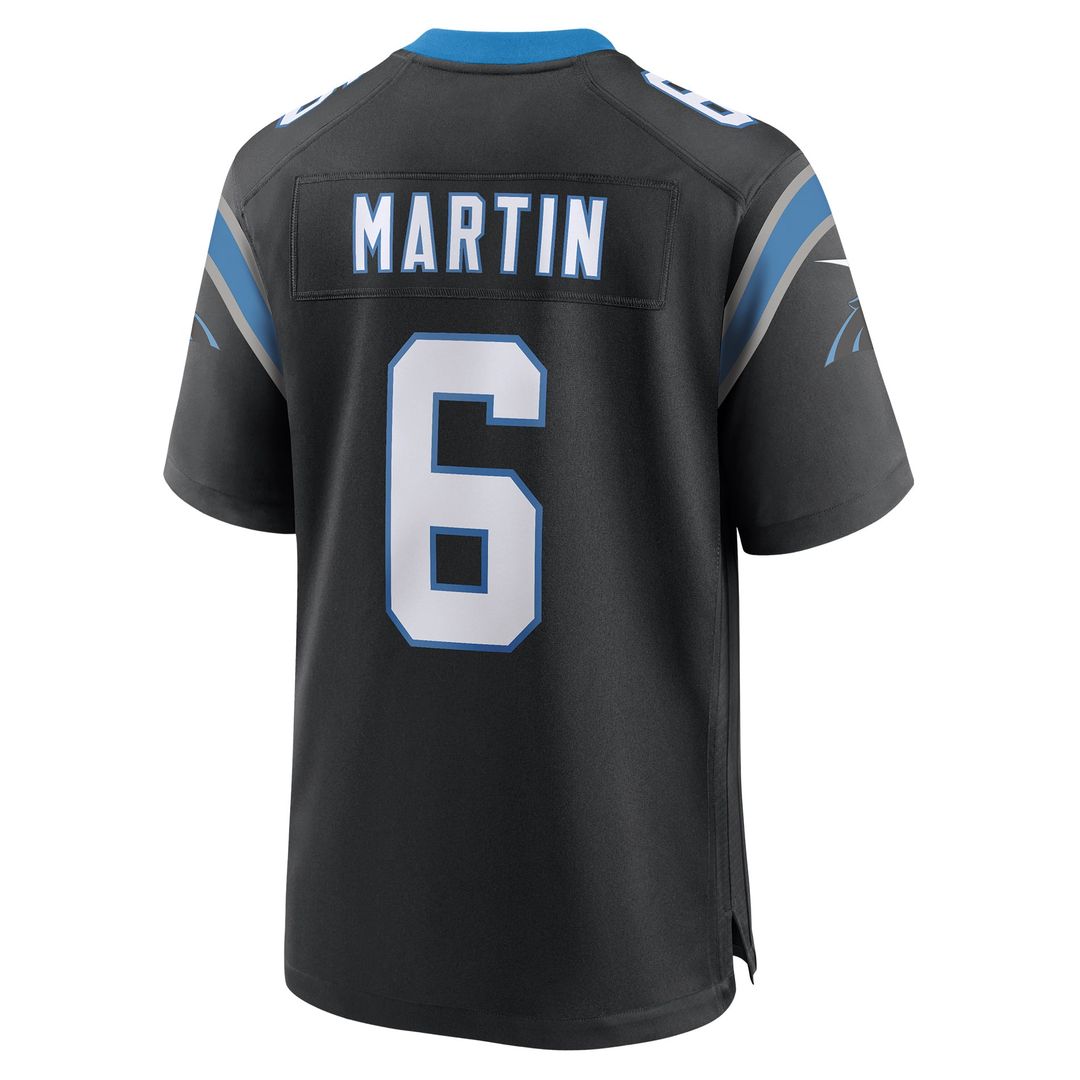Carolina Panthers Sam Martin Nike Black Team Game Jersey product image 3, provided for visual reference and product detail