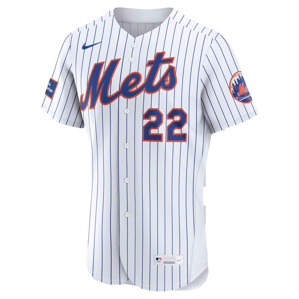 New York Mets Juan Soto Nike White Home Authentic Sponsor Patch Jersey product image 2, provided for visual reference and