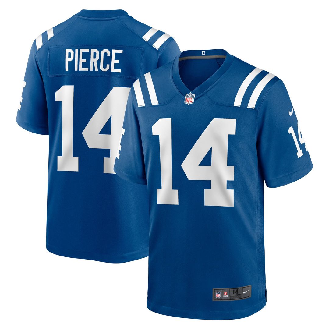 Indianapolis Colts Alec Pierce Nike Royal Player Game Jersey product image 1, provided for visual reference and product