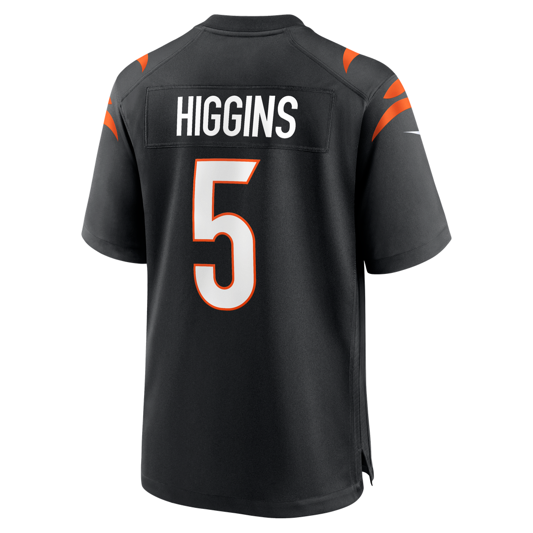 Cincinnati Bengals T-Shirt Higgins Nike Black Game Player Jersey product image 3, provided for visual reference and product