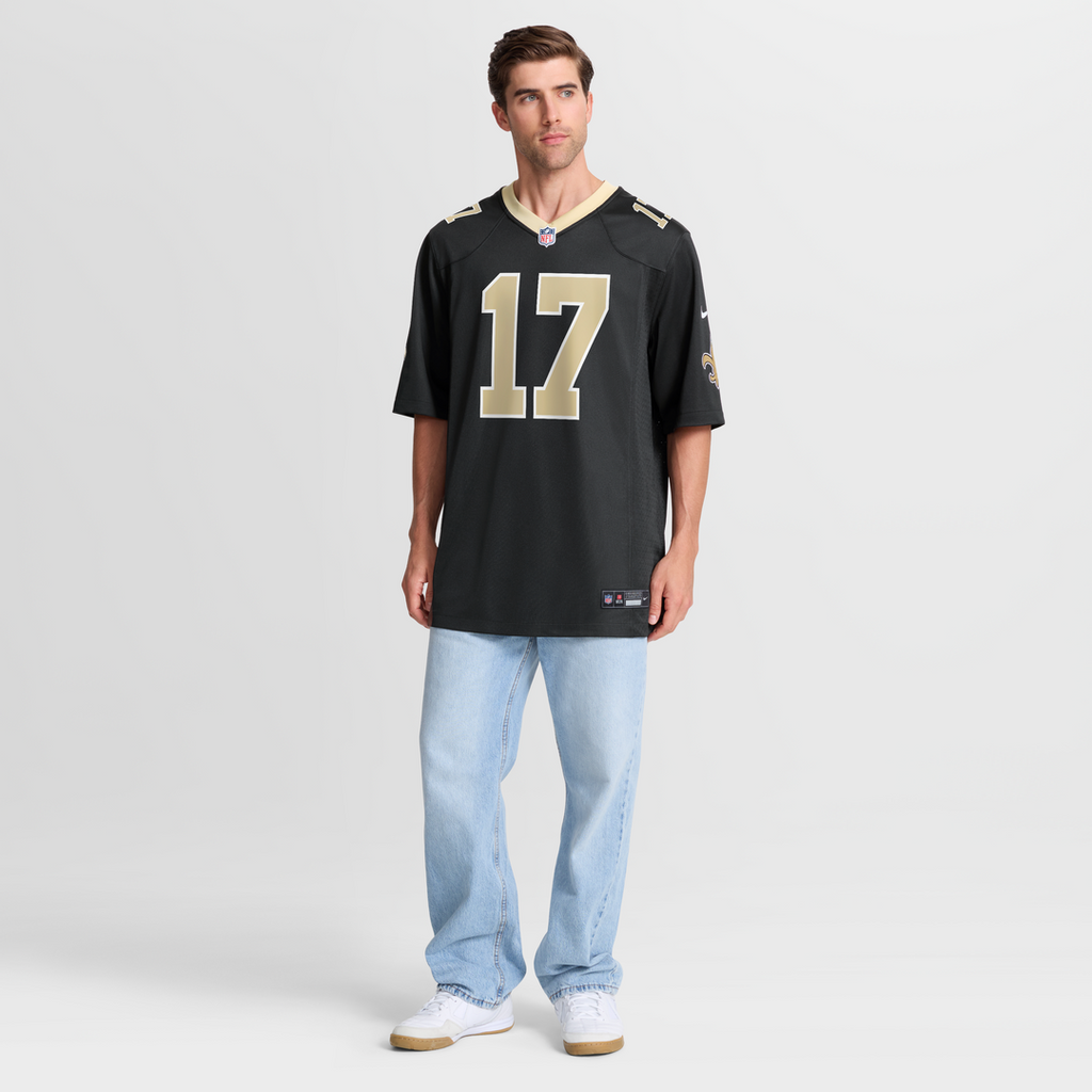 New Orleans Saints Trey Palmer Nike Black Team Game Jersey product image 7, provided for visual reference and product detail