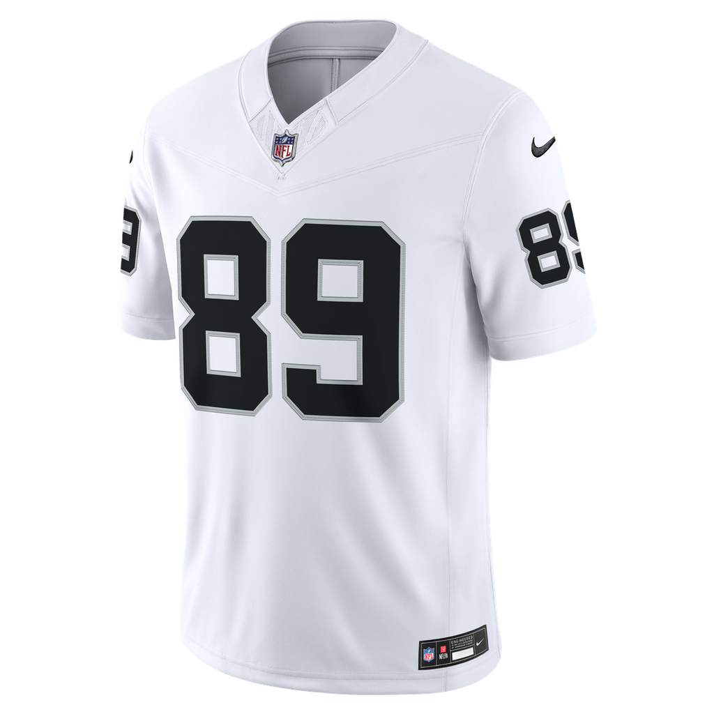 Las Vegas Raiders Brock Bowers Nike White Vapor F.U.S.E. Stitched Limited Jersey product image 5, provided for visual