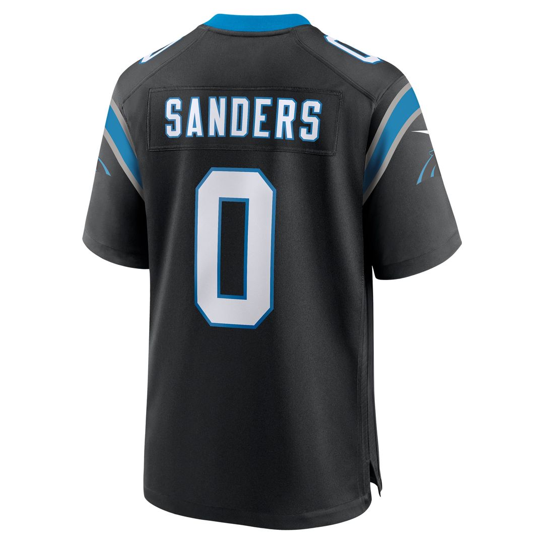 Carolina Panthers Ja'Tavion Sanders Nike Black Game Jersey product image 3, provided for visual reference and product detail