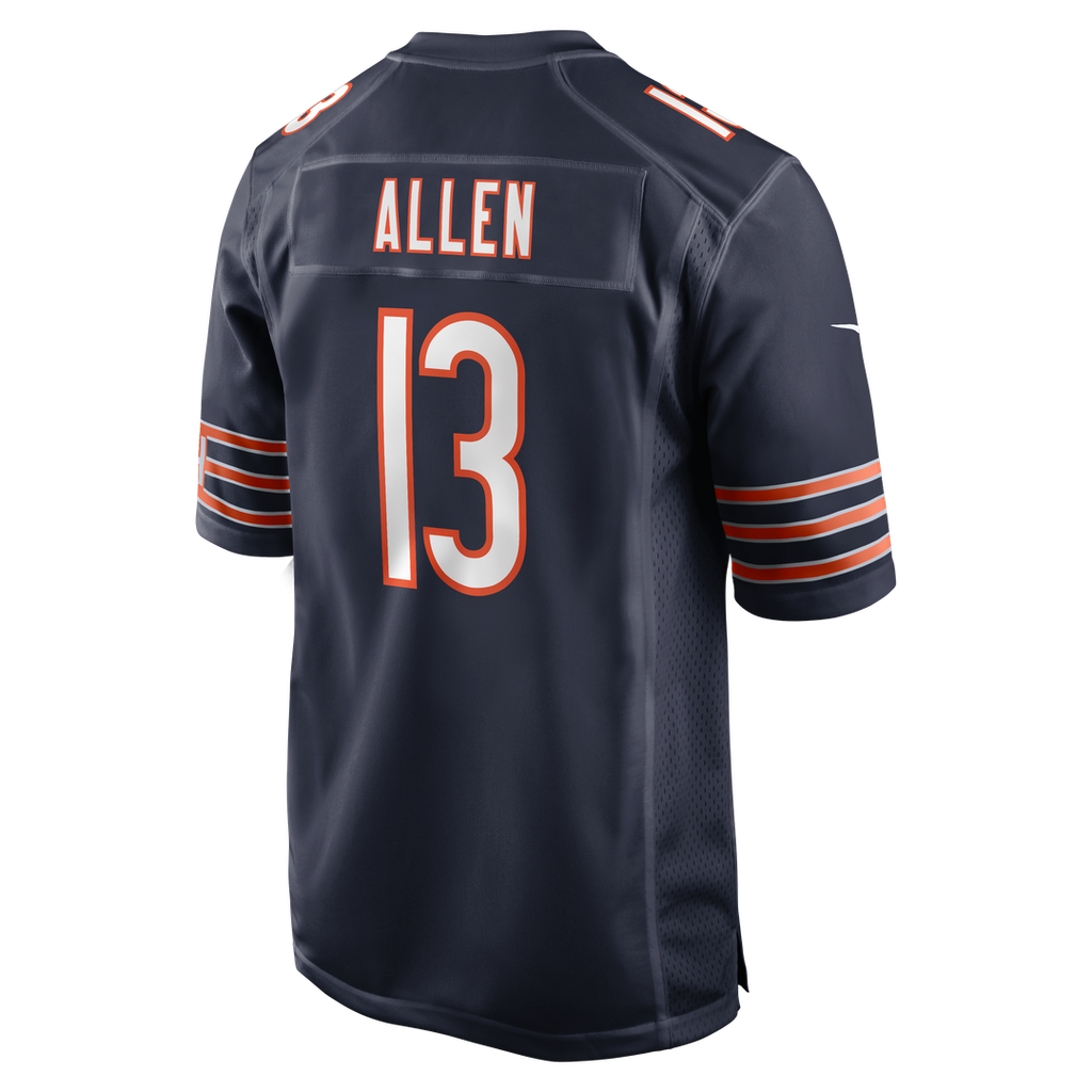 Chicago Bears Keenan Allen Nike Navy Team Game Jersey product image 3, provided for visual reference and product detail