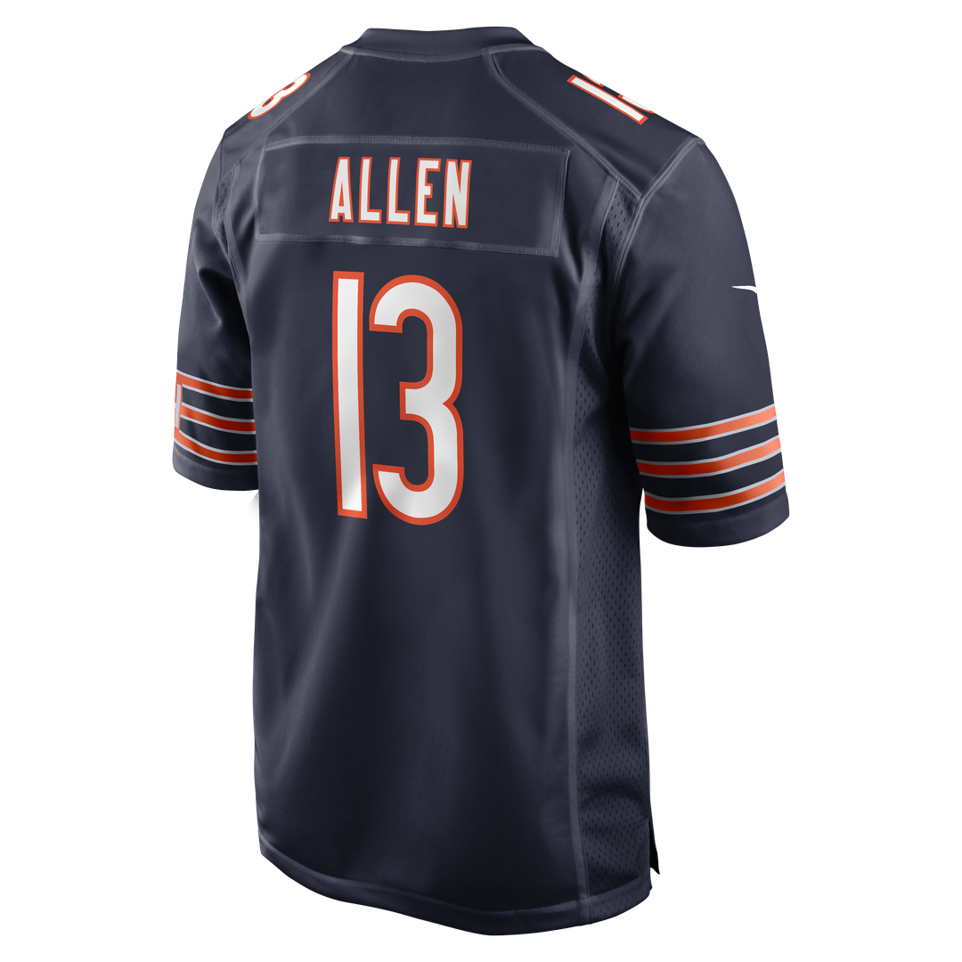 Chicago Bears Keenan Allen Nike Navy Team Game Jersey product image 3, provided for visual reference and product detail