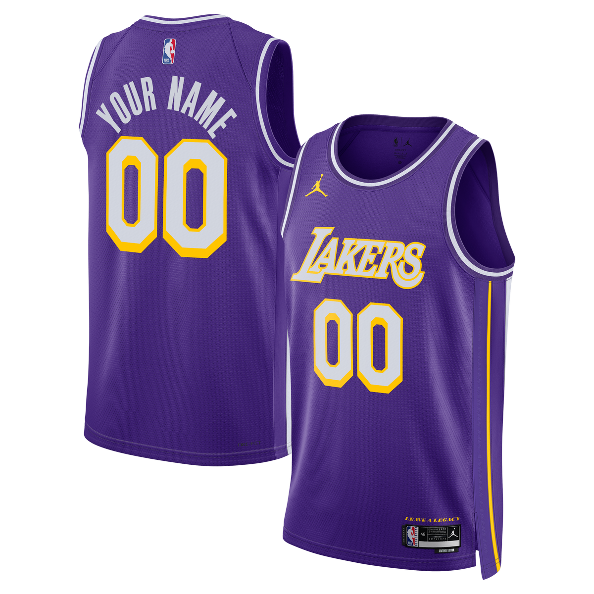 Los Angeles Lakers Jordan Statement Jersey - Custom - Unisex product image 1, provided for visual reference and product