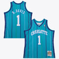 Charlotte Hornets Mitchell & Ness Baron Davis 1999 Swingman Road Authentic Jersey - Teal product image 1, provided for