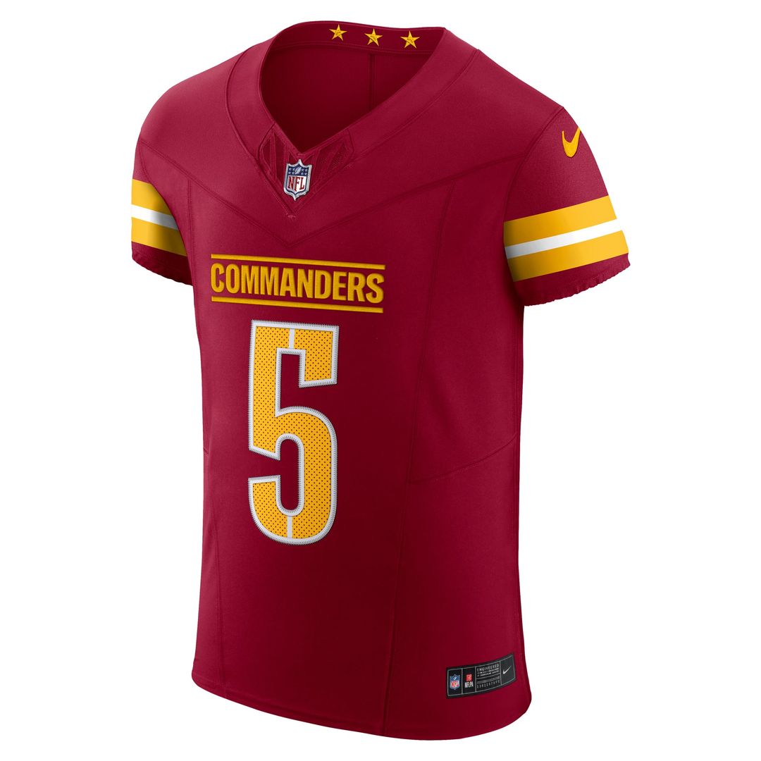 Washington Commanders Jayden Daniels Nike Burgundy Team Vapor F.U.S.E. Elite Jersey product image 5, provided for visual
