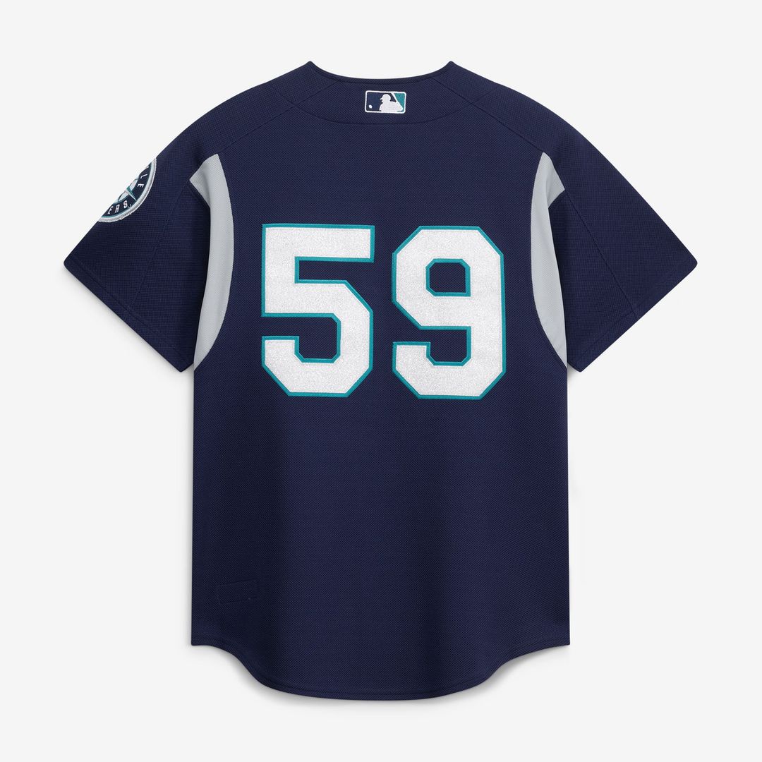 Seattle Mariners Felix Hernandez Mitchell & Ness Navy Cooperstown Collection Batting Practice Jersey product image 2,