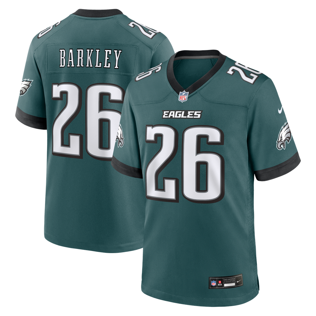 Philadelphia Eagles Saquon Barkley Nike Midnight Green Team Game Jersey product image 1, provided for visual reference and