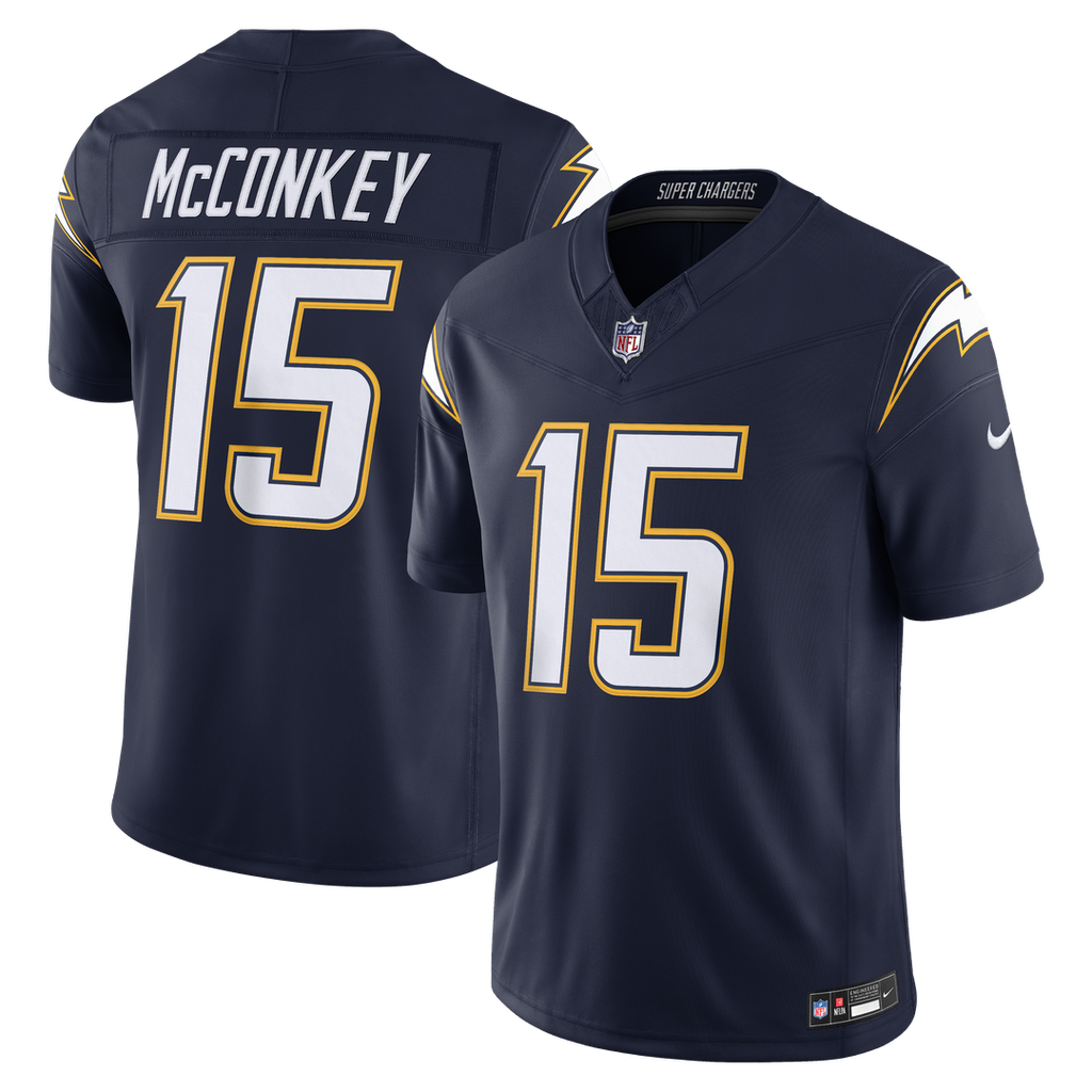 Los Angeles Chargers Ladd McConkey Nike Navy Alternate Super Chargers Vapor F.U.S.E. Stitched Limited Jersey product image