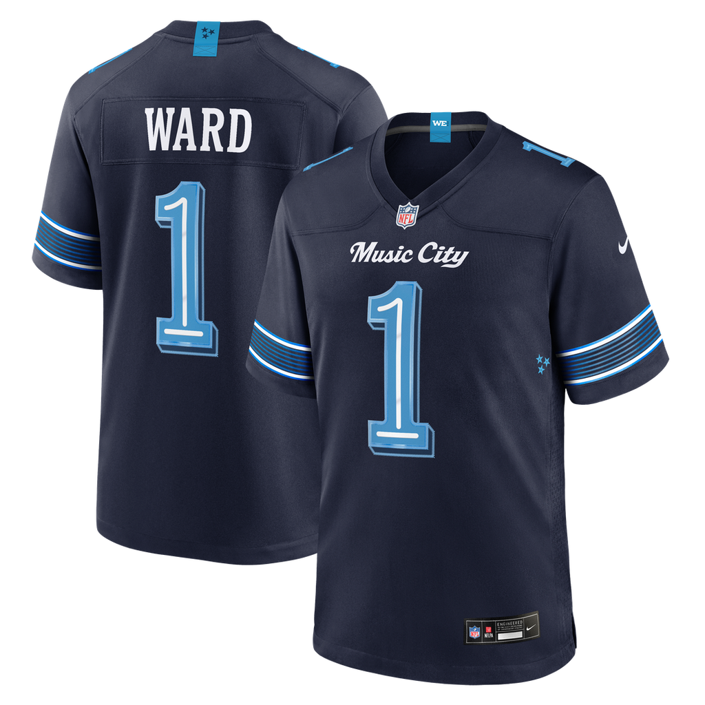 Tennessee Titans Cameron Ward Nike Navy 2026 Rivalries Collection Game Jersey product image 1, provided for visual reference