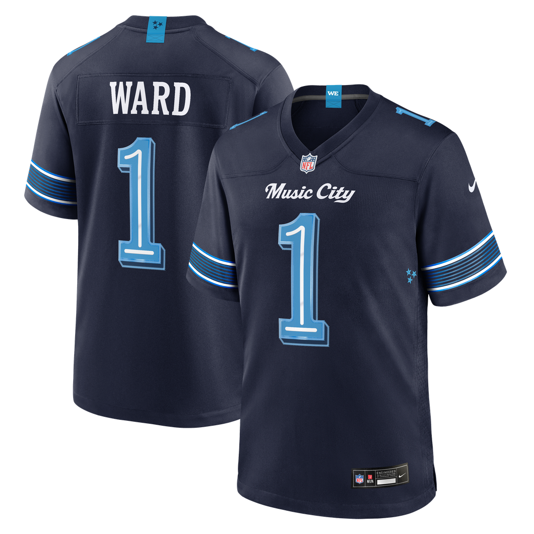 Tennessee Titans Cameron Ward Nike Navy 2026 Rivalries Collection Game Jersey product image 1, provided for visual reference
