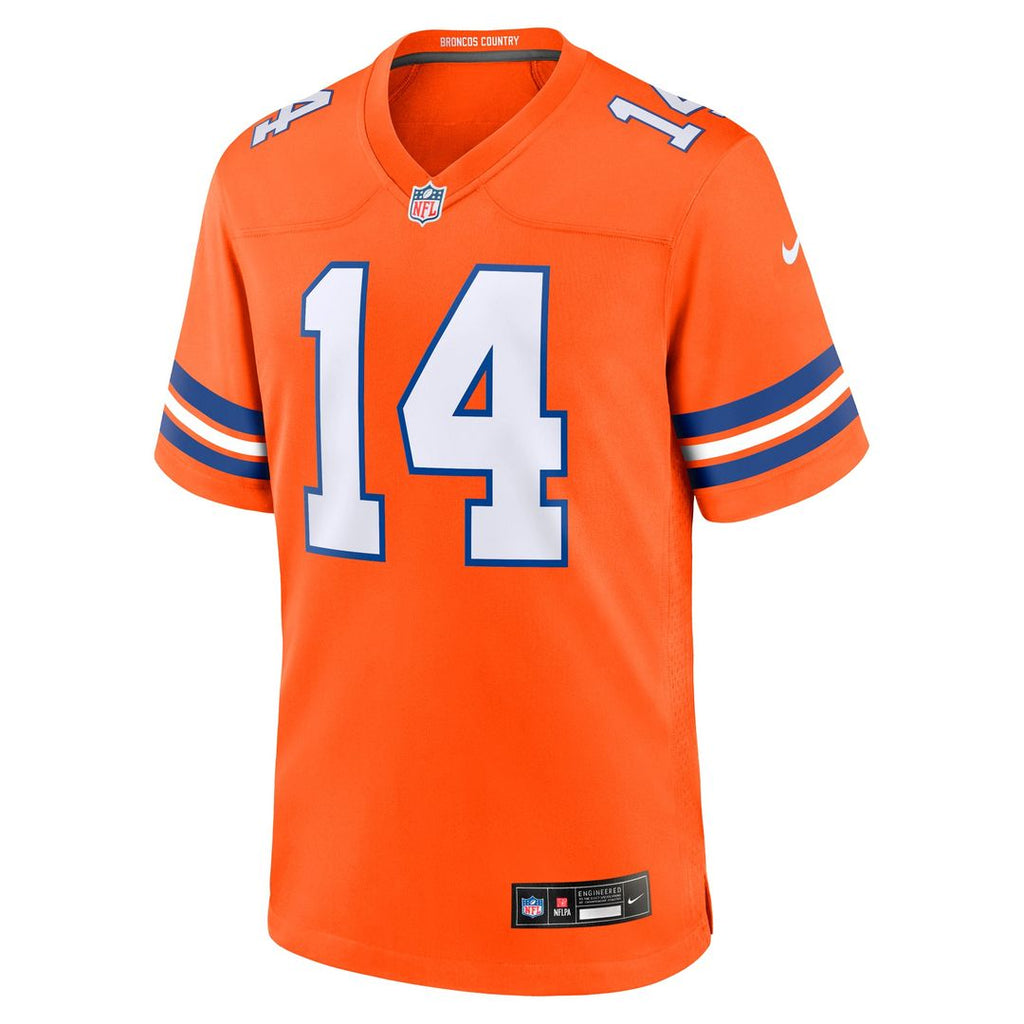 Denver Broncos Courtland Sutton Nike Orange Alternate Game Jersey product image 2, provided for visual reference and product