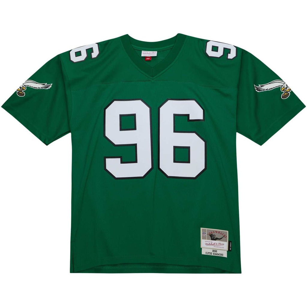 Philadelphia Eagles Clyde Simmons Mitchell & Ness Kelly Green Legacy Replica Jersey product image 2, provided for visual