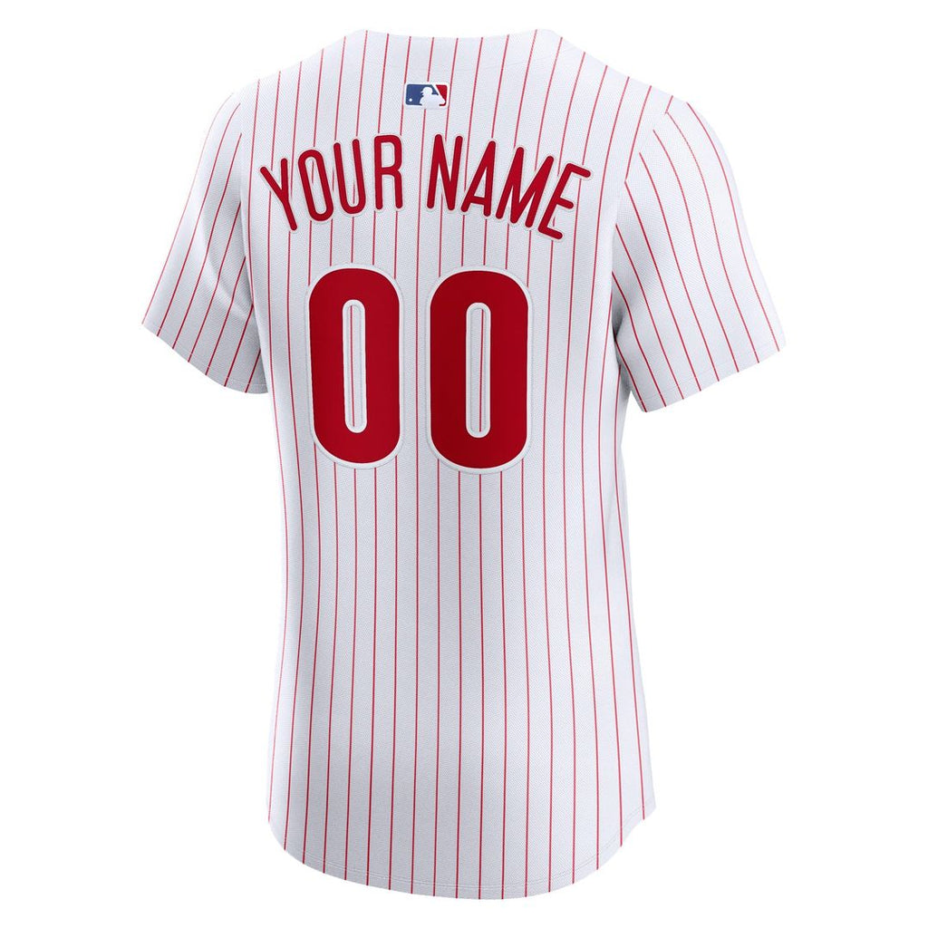 Philadelphia Phillies Nike White Home Elite Custom Jersey product image 3, provided for visual reference and product detail