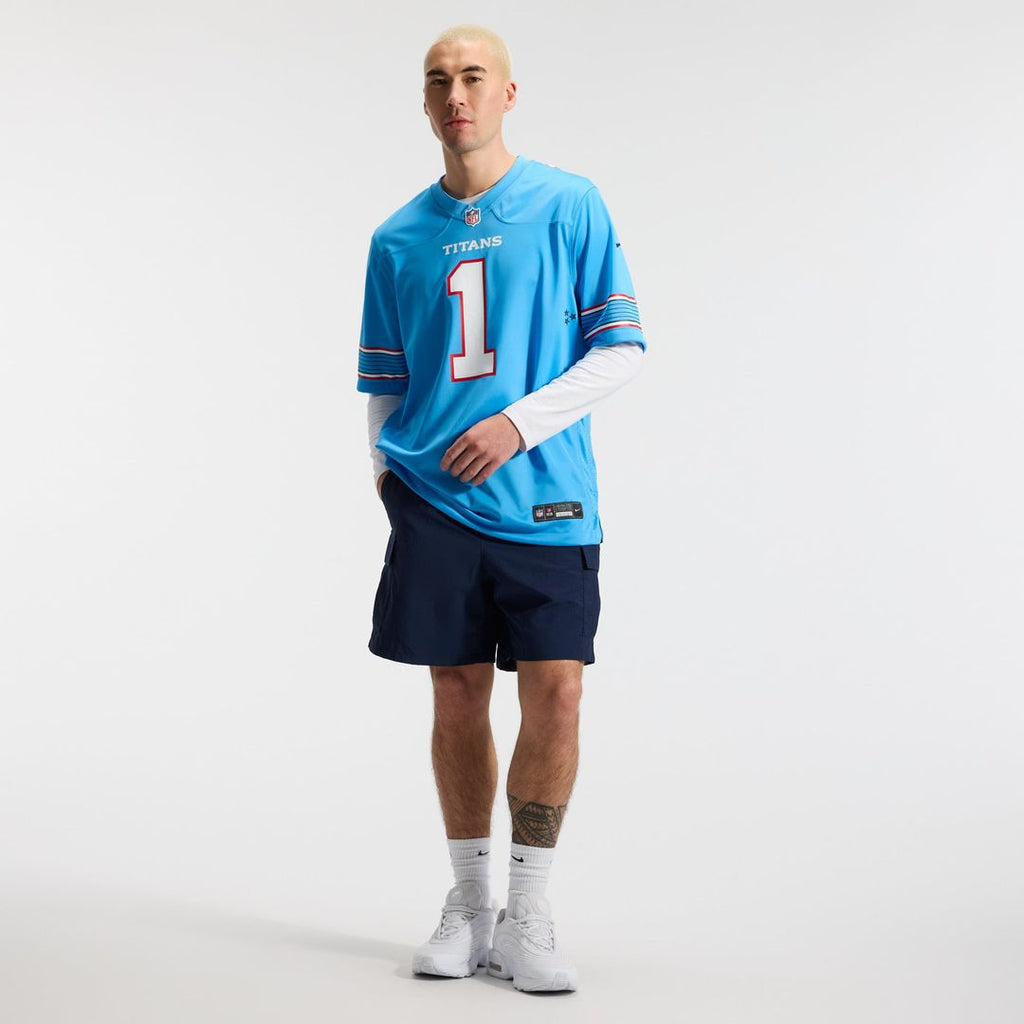 Tennessee Titans Cameron Ward Nike Light Blue Game Jersey product image 17, provided for visual reference and product detail
