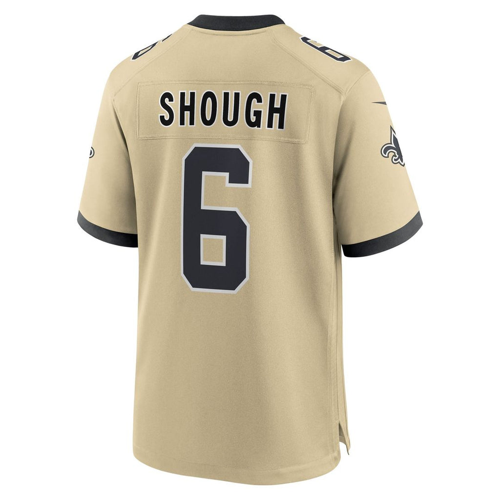 New Orleans Saints Tyler Shough Nike Gold Alternate Game Player Jersey product image 6, provided for visual reference and