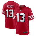 San Francisco 49ers Brock Purdy Nike Scarlet Alternate Game Player Jersey for Men product image 1, provided for visual