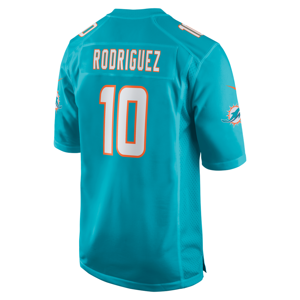 Miami Dolphins Jacob Rodriguez Nike Aqua Game Jersey product image 5, provided for visual reference and product detail review